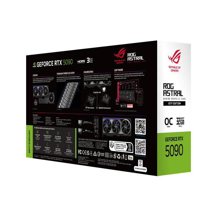 ASUS ROG-ASTRAL-RTX5090-O32G-BTF-G ROG Astral GeForce RTX 5090 BTF