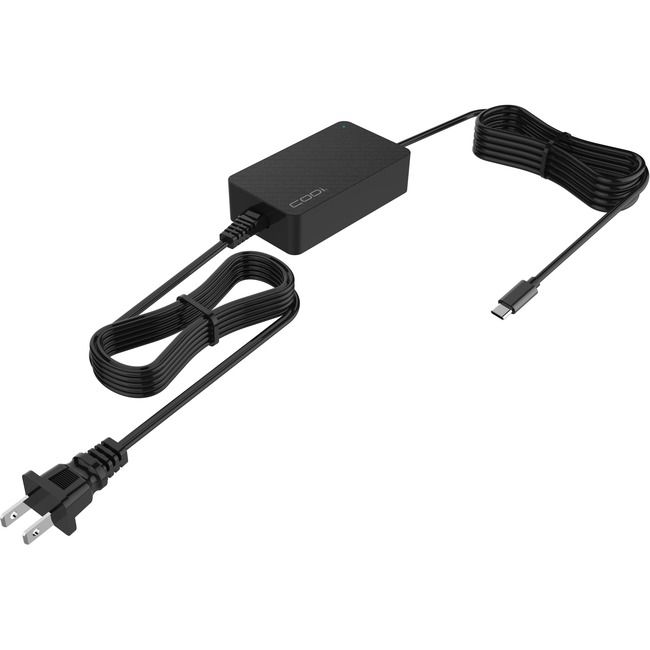 Codi 65W USB-C Laptop AC Power Adapter - 1 Pack - 120 V AC  230 V AC Input - 1.50 A Output - Black, $41.99