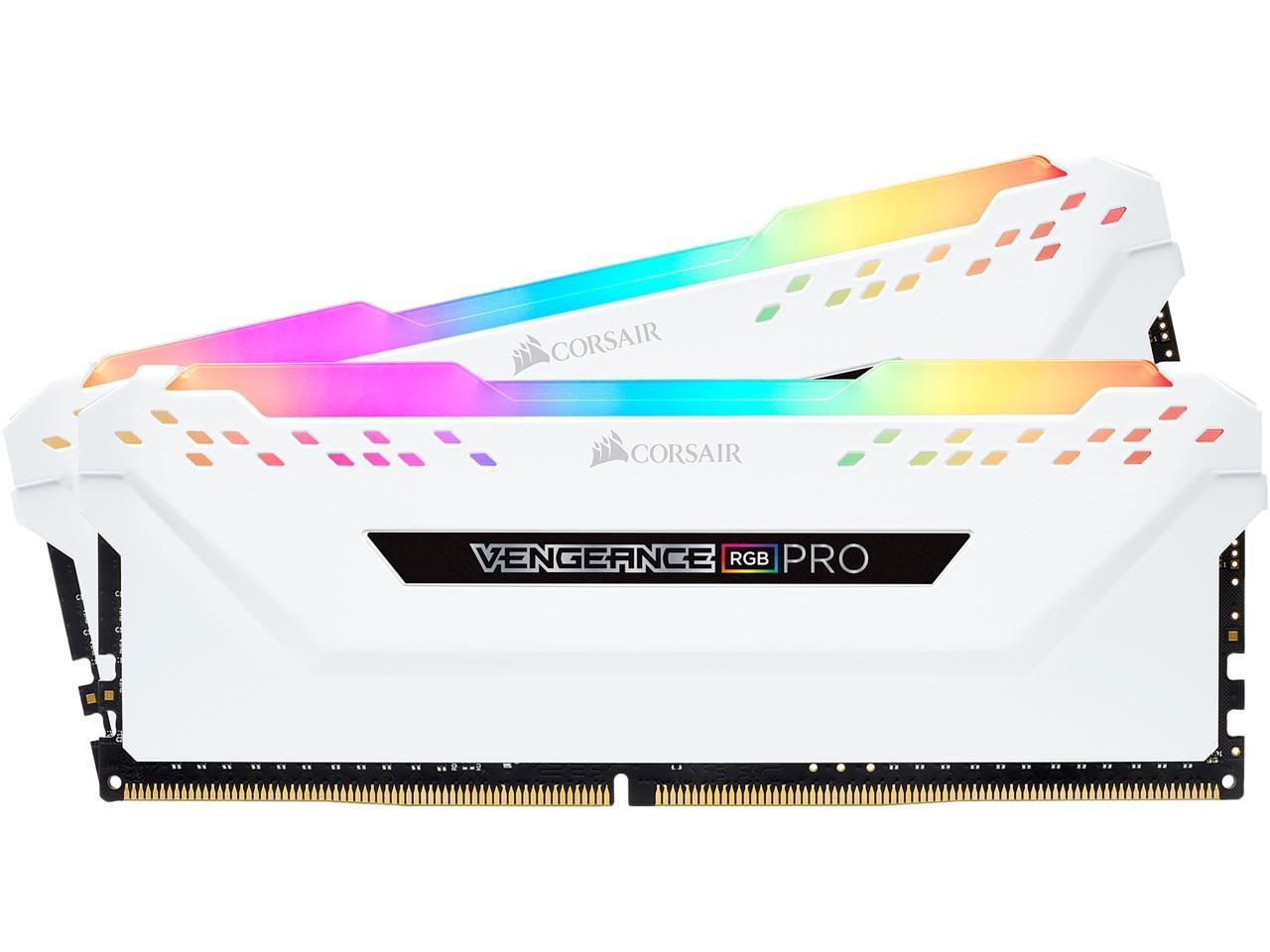 Corsair CMW16GX4M2D3600C18W 16GB DDR4 3600MHz (2x8GB) Vengeance RGB White RGB LED 1.35V XMP 2.0 DIMM