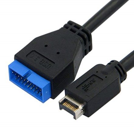 pin Is aan het huilen veerboot USB 3.1 Male Header to USB 3.0 Header Cable Black