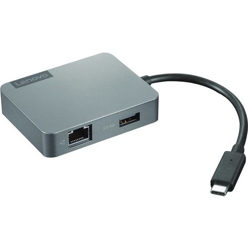 Lenovo USB-C Hub - for Monitor - USB Type C - Type-C - (RJ-45) - HDMI - VGA - Wired