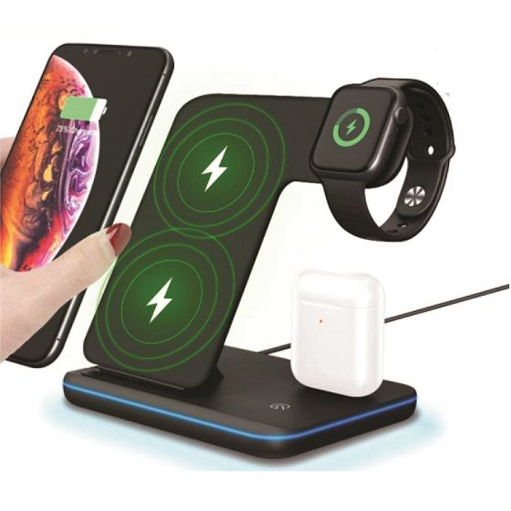 Phone, Watch, and Airpods Wireless Charging Stand