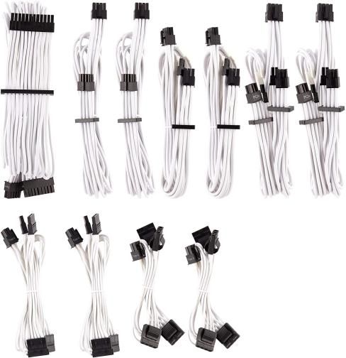 svulst oprindelse uanset Corsair CP-8920224 Premium Individual Sleeved Cable Pro Kit Type-4 Gen4  Power Supply Cables 24-Pin (1) 8-Pin (2) EPS12V