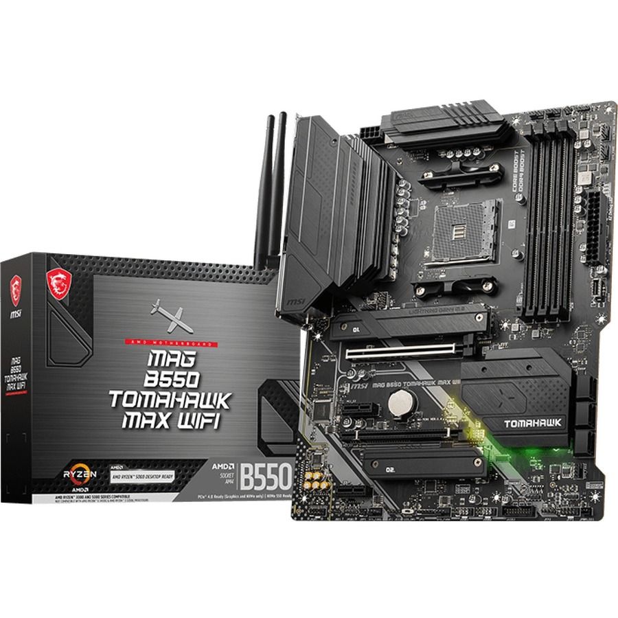 MSI MAG B550 TOMAHAWK MAX WIFI Desktop Motherboard AMD B550