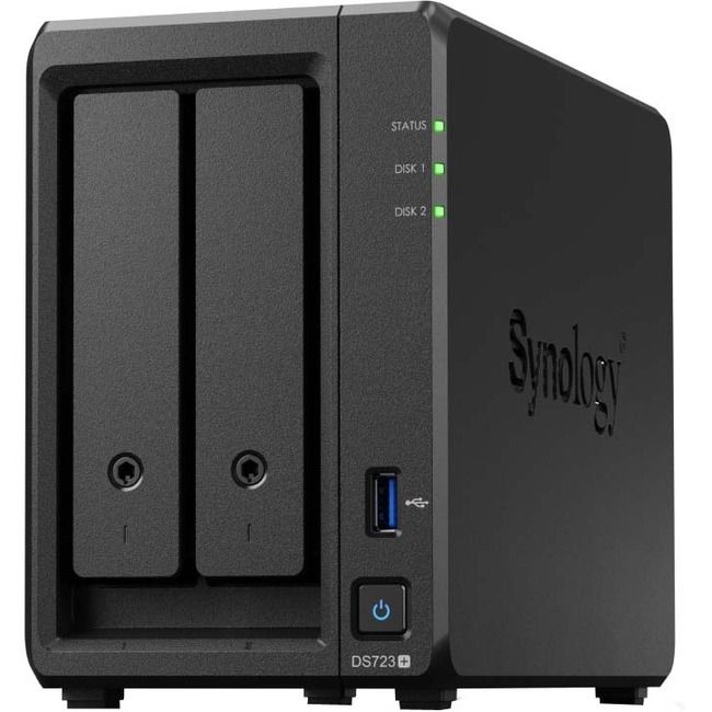 Synology DS723+ DiskStation 2-Bay NAS Enclosure AMD Ryzen R1600