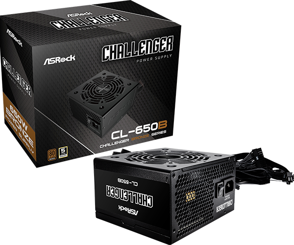 ASRock CL-650B Challenger 650W 80 PLUS Bronze ATX 2.52 Power