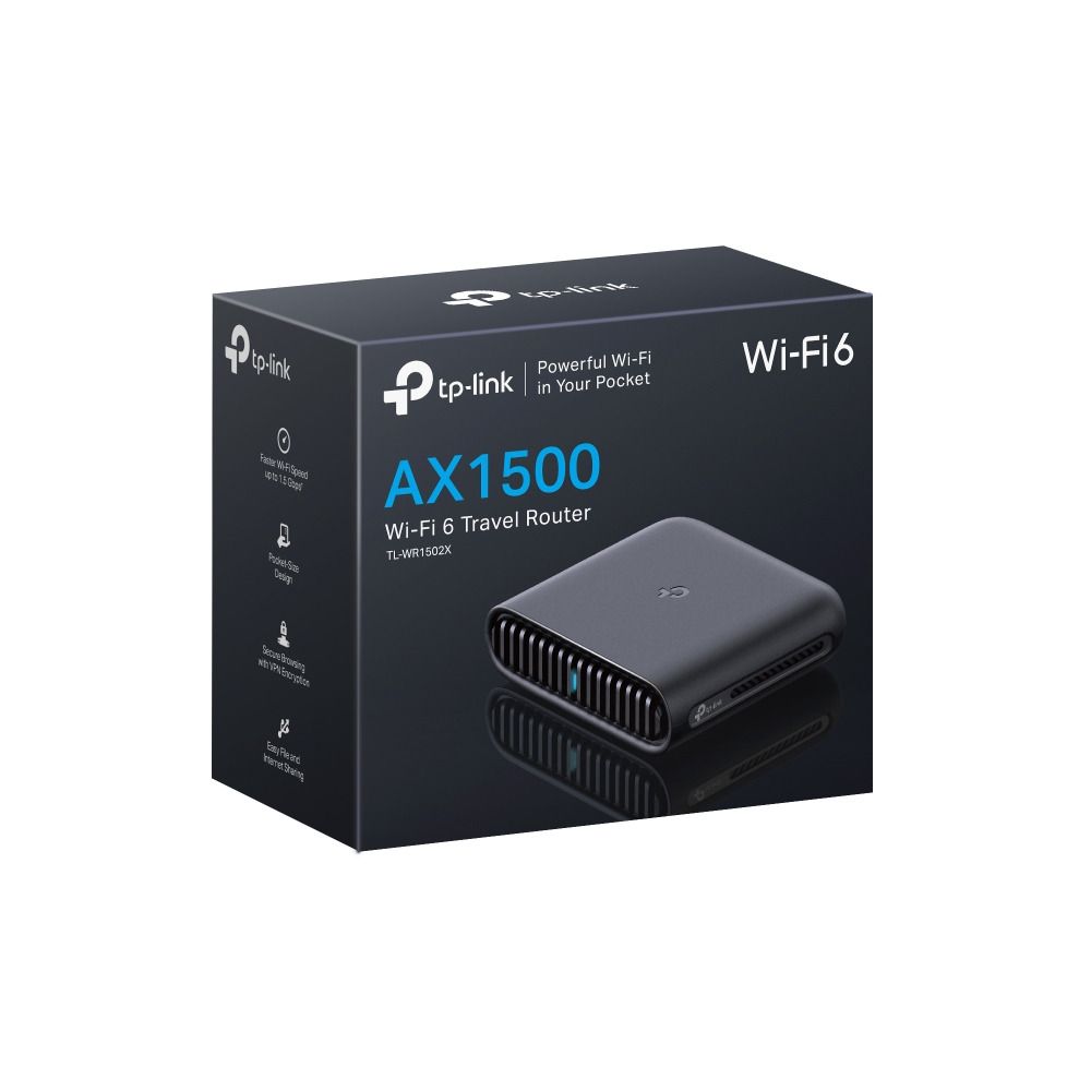 TP-Link TL-WR1502X AX1500 Wireless Dual-Band Gigabit Travel Router