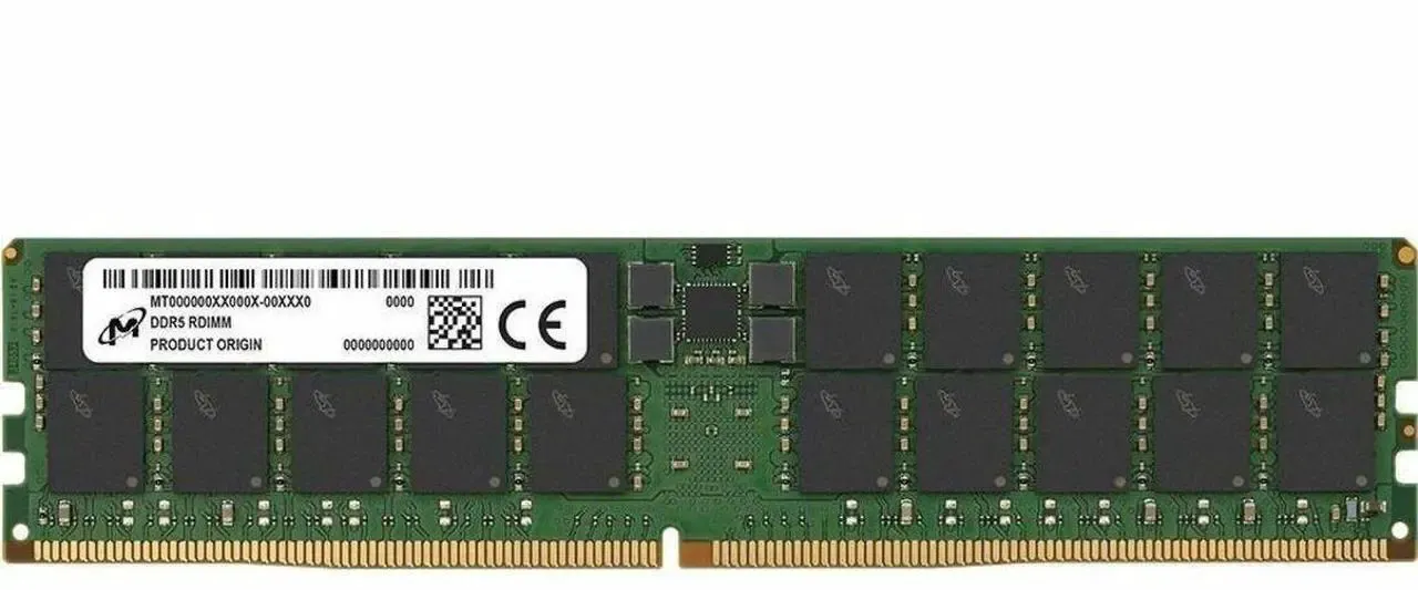 Micron 64GB DDR5 5600MHz SDRAM Dual-rank Memory CL46 1.1V