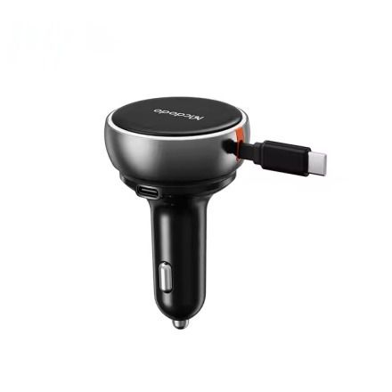 チャチャ丸　　E とD Mcdodo CC-4850 FreeGo 80W Car Charger Built-in Retractable Cable Black