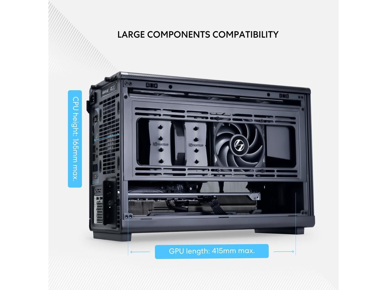 Lian Li A3-MATX-WD BLACK 26.3L micro form factor chassis Black