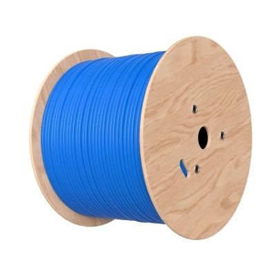 CAT6A 23AWG UTP 0.55 Pure Copper Single-Strand Box Cable 1000ft Blue