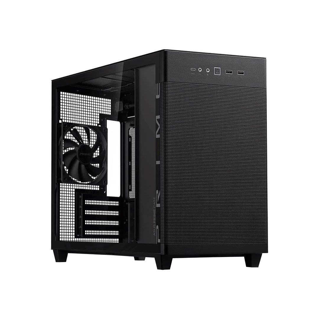 ASUS AP201/BLK/TG// Prime AP201 Micro ATX Case1xUSB-C 2x USB-A 3.0
