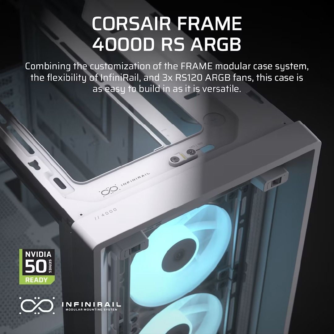 Corsair CC-9011297-WW FRAME 4000D RS ARGB Mid-Tower E-ATX Desktop