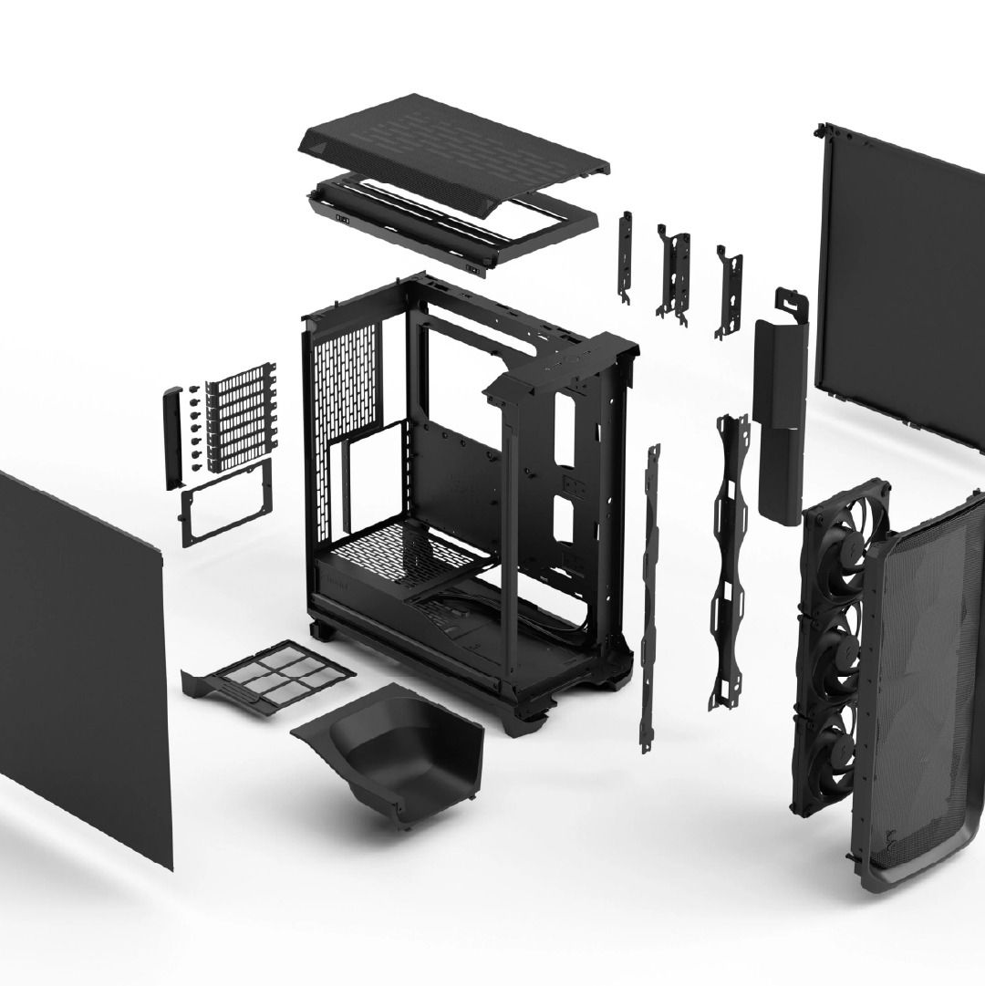 Fractal Design FD-C-MES3A-01 Meshify 3 Mid TowerPC Case Solid Side
