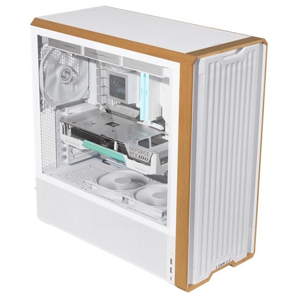 Lian-Li LANCOOL 217 Genuine Walnut Wood Computer Case Mid-Tower