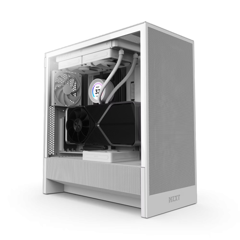 NZXT CC-H52FW-01 H5 Flow 2024 Mid-Tower Case White - Perforated
