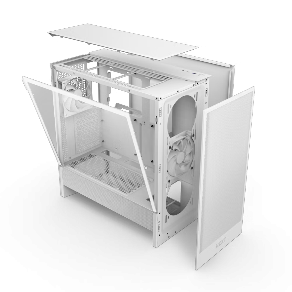 NZXT CC-H52FW-01 H5 Flow 2024 Mid-Tower Case White - Perforated