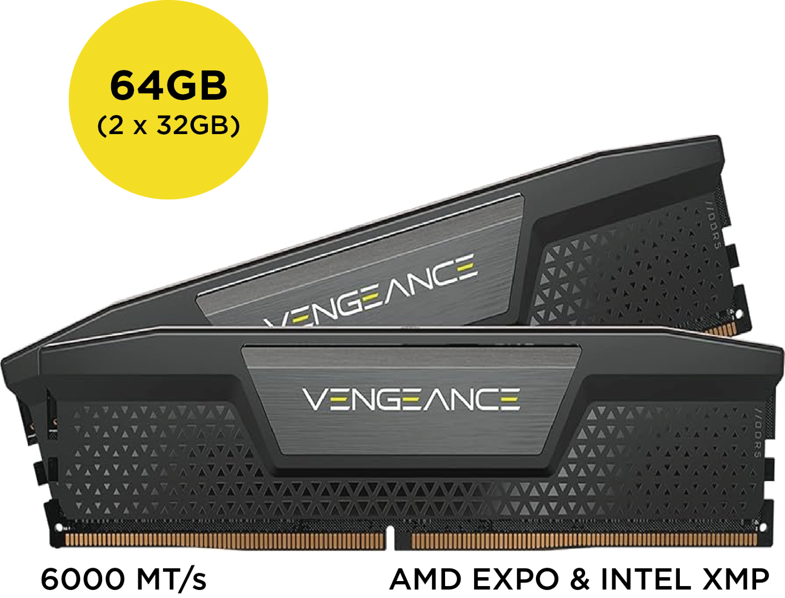 CORSAIR　メモリキット 64GB CMP64GX5M2B6000Z30 Corsair CMK64GX5M2B6000Z30 VENGEANCE DDR5 64GB2x32GB Memory Kit