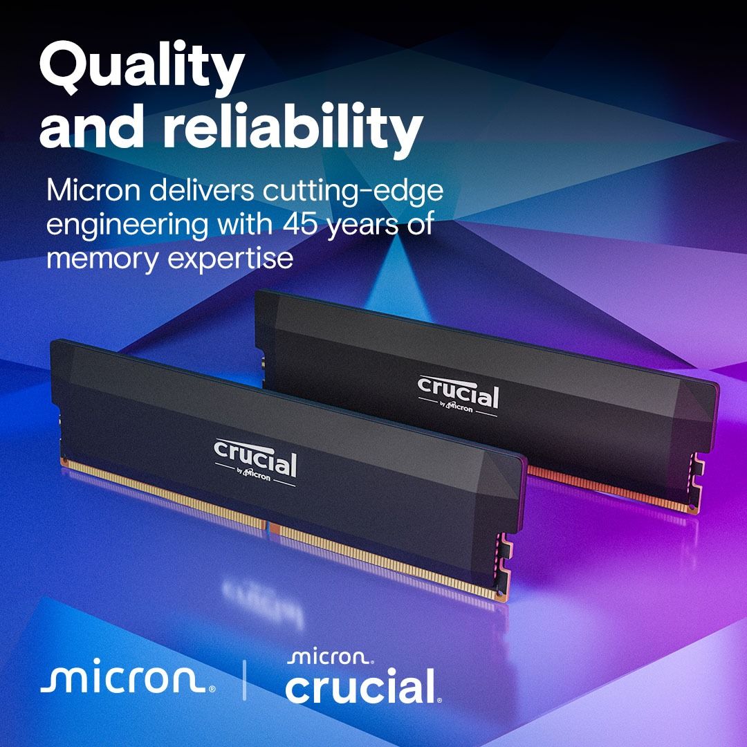 Crucial CP2K16G60C36U5B Pro 32GB (2x16GB) DDR5Memory Kit