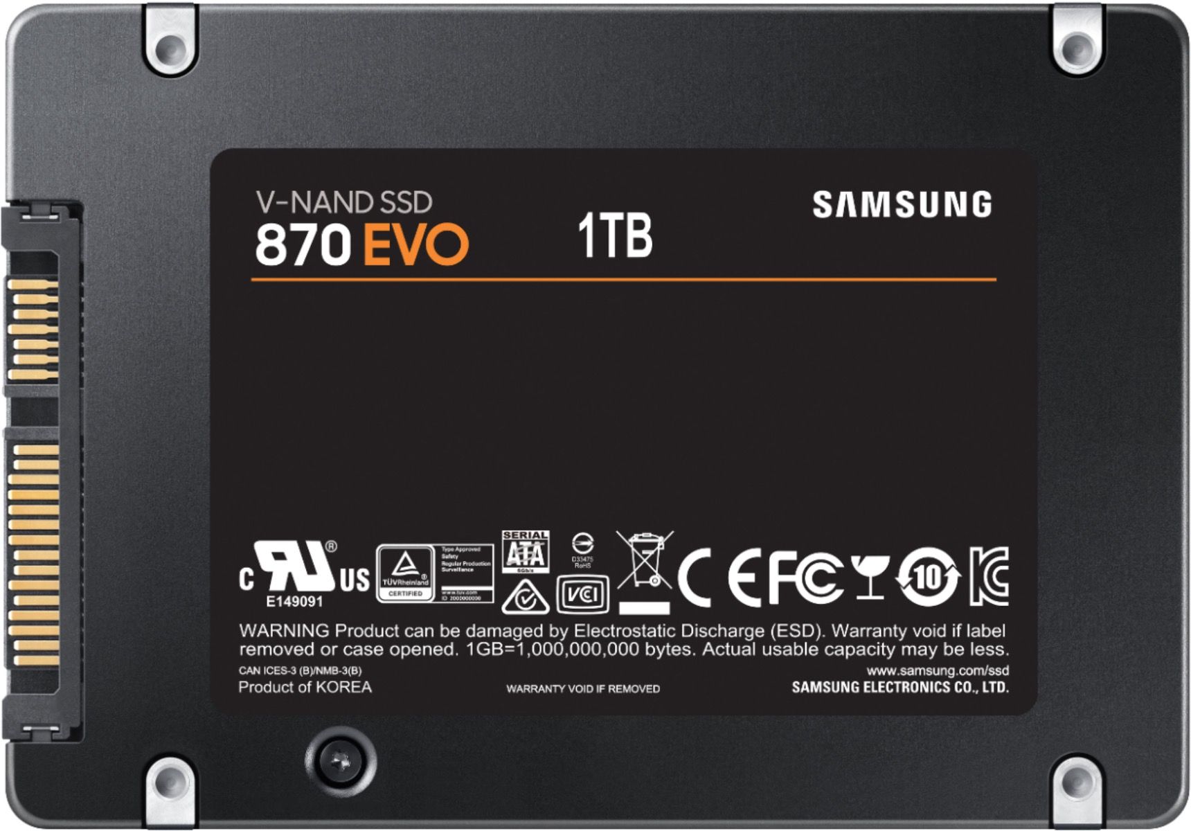 Samsung MZ-77E1T0B/AM 1TB 870 EVO 2.5in Solid State Drive SATA 3