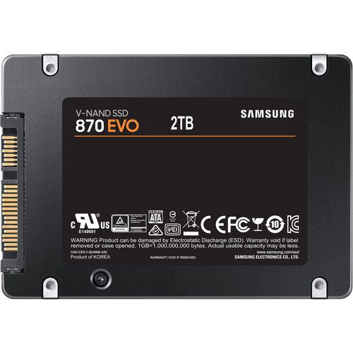 Samsung MZ-77E2T0B/AM 2TB 870 EVO 2.5in Solid State Drive SATA 3