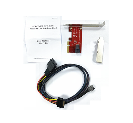 Adattatore PCIe U.2 A PCIe X4 Per SSD 2,5", Supporto 4T/6T E Avvio Sistema, Plug-and-Play Per Windows/Linux/Mac