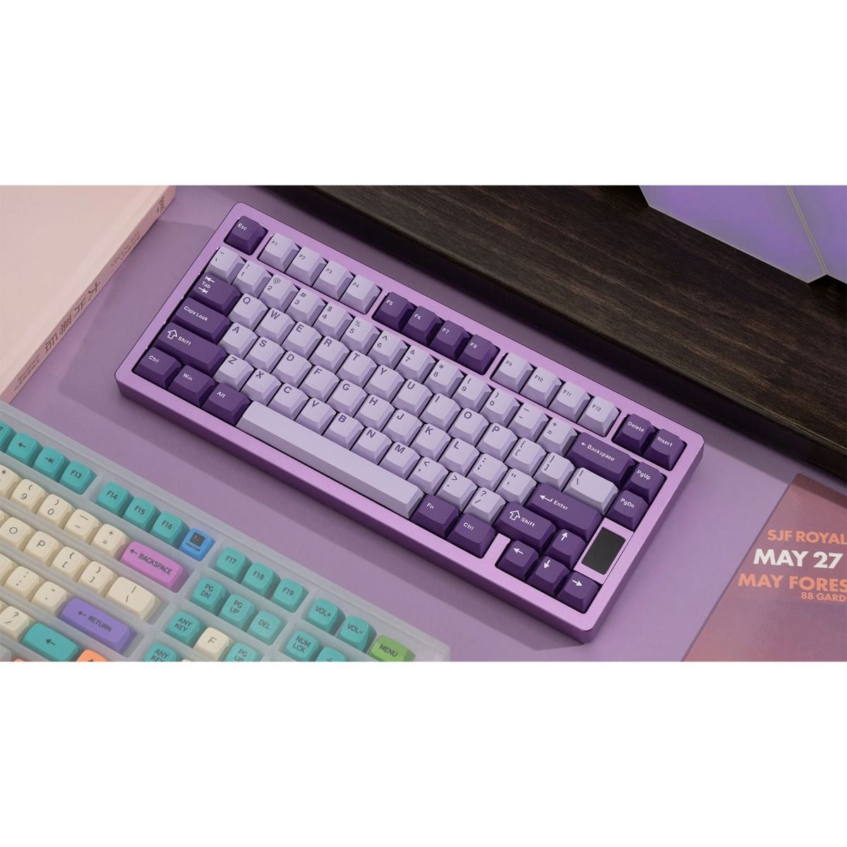 Chilkey ND75 Assembled Purple Linear Keyboard