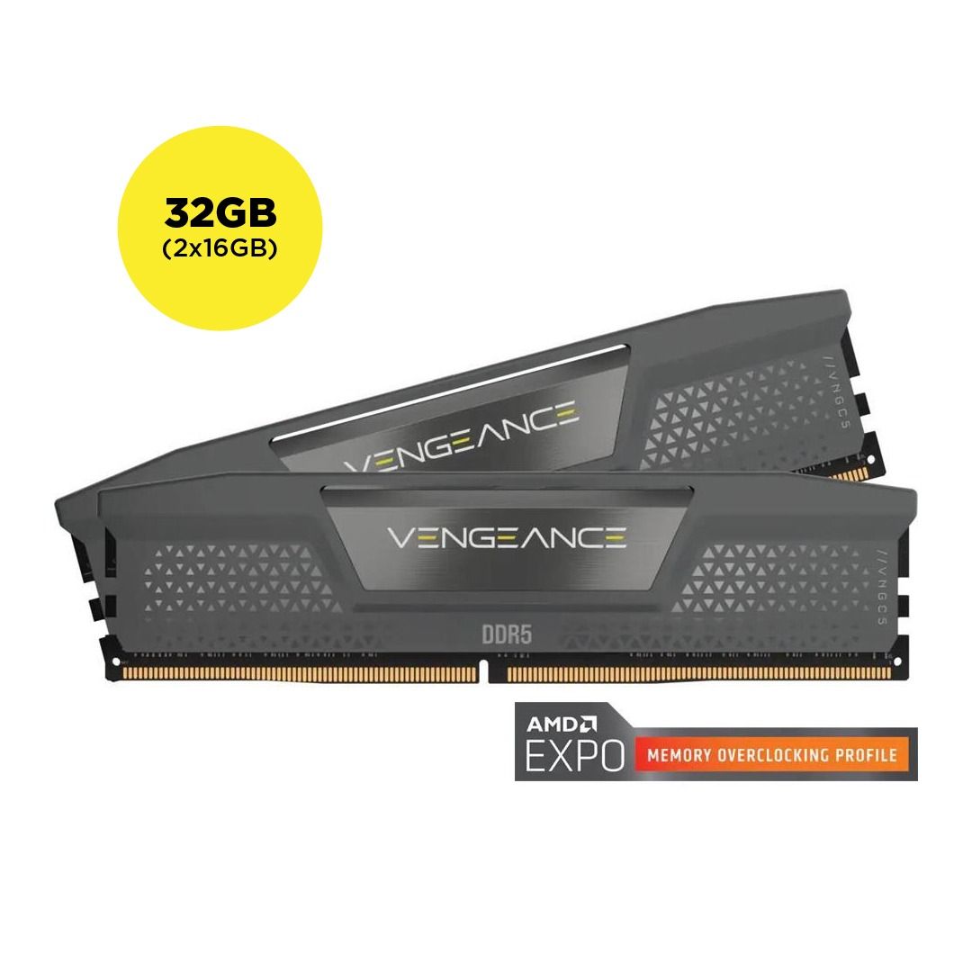 Corsair CMK32GX5M2B6400Z30 VENGEANCE 32GB (2x16GB) DDR5 6400 CL30