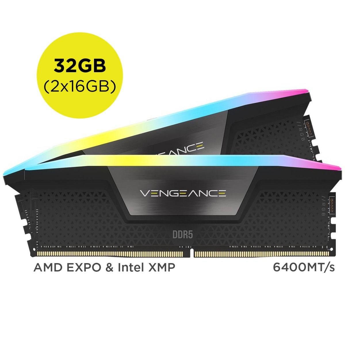 Corsair CMH32GX5M2B6400Z32 VENGEANCE RGB DDR532GB 2x16GB Memory