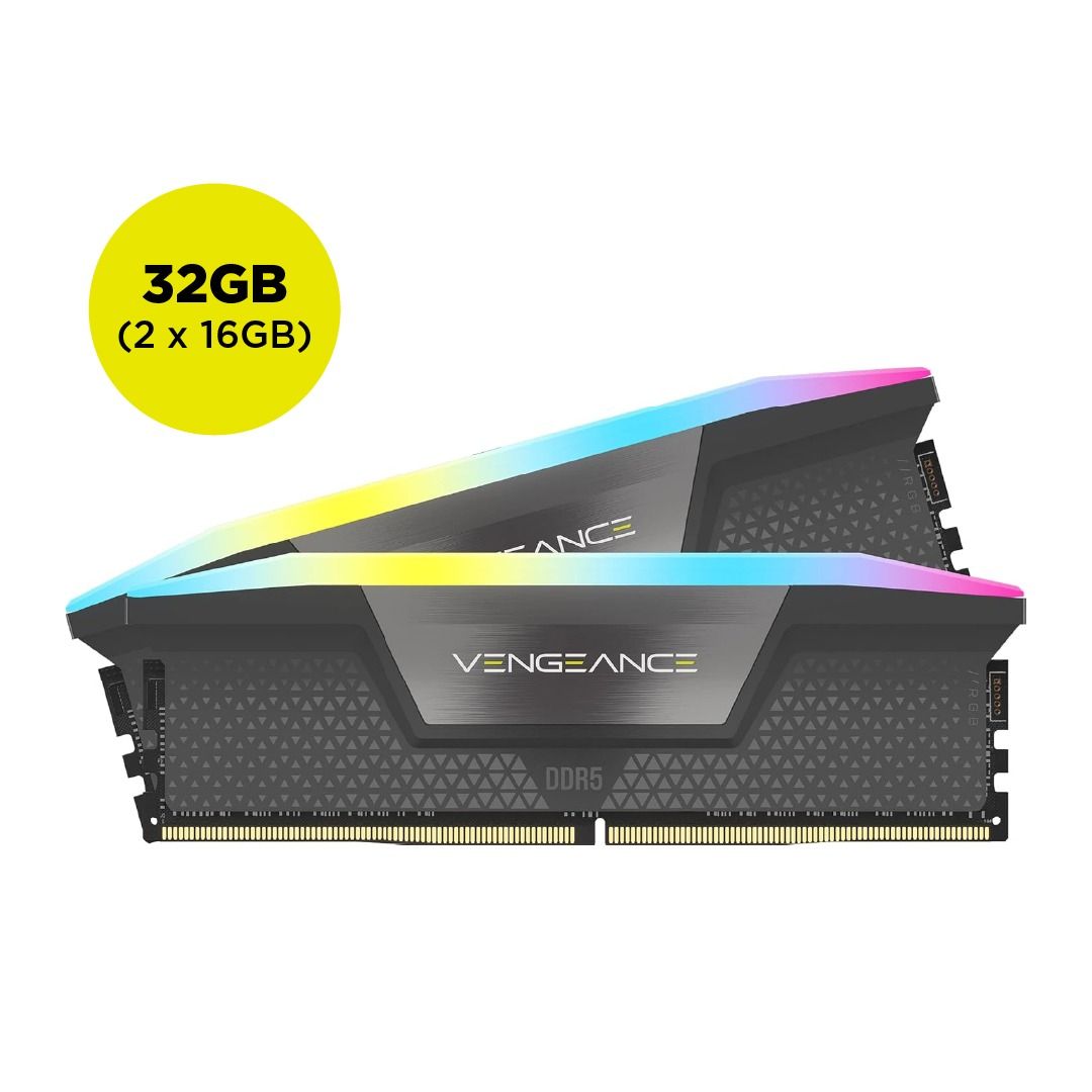 【新品・未使用】CORSAIR RGB DDR5 32GB 6400MHz Corsair CMH32GX5M2B6400Z30 VENGEANCE RGB DDR5 32GB 2x16GB Memory