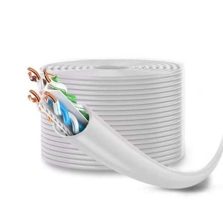 Cat6A ホワイト CAT6A UTP 600MHz Full Copper 23AWG Cable1000' White