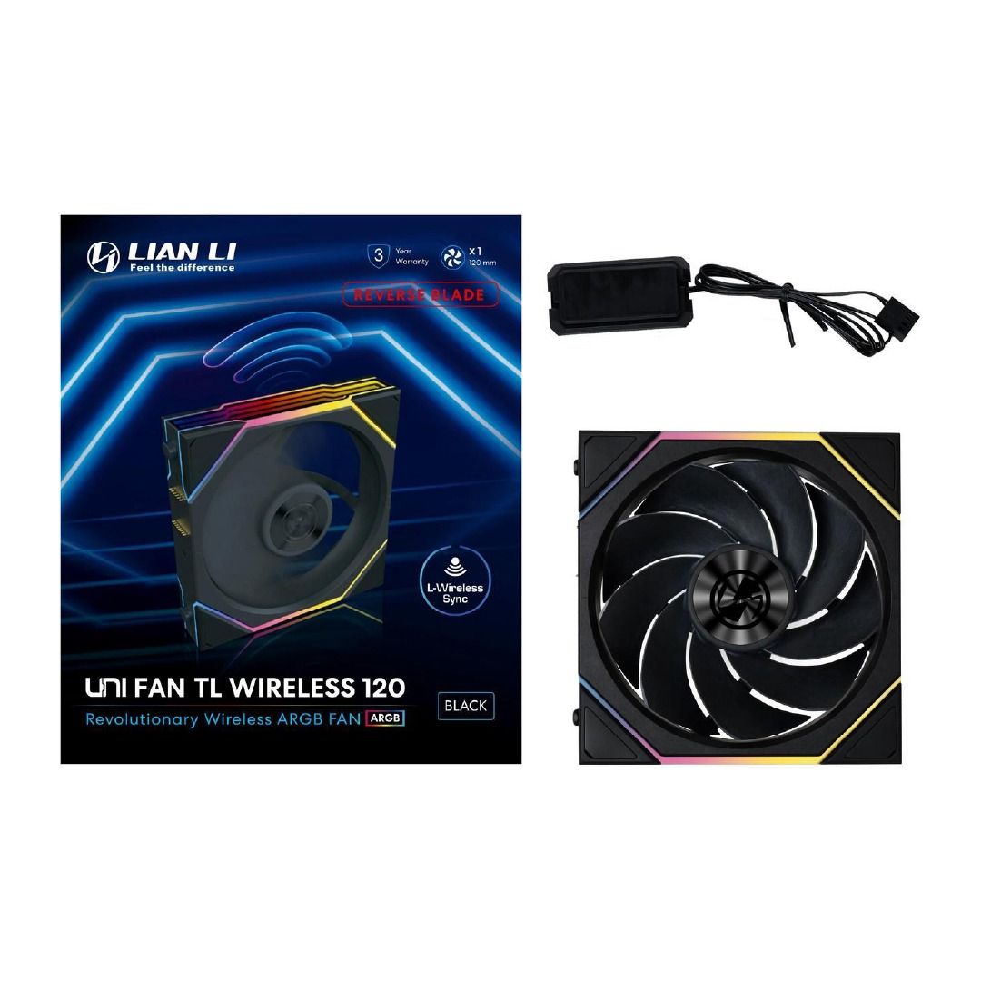 LIANLI UNI FAN TL WIRELESS 120 リバースブレード Lian Li 12RTL1W1B UNI Fan TL 120 Wireless Reverse Blade Controller