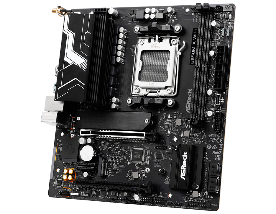 ASRock B850M-X WIFI R2.0 mATX MotherboardAMD AM5 Ryzen 9000 8000