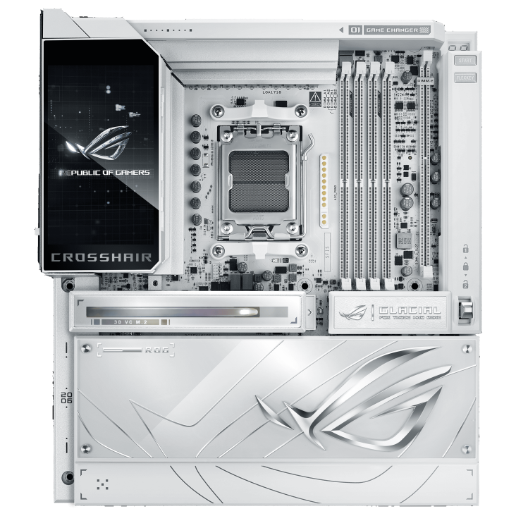 ASUS ROG CROSSHAIR X870E GLACIAL EATX AM5 Motherboard Ryzen 9000