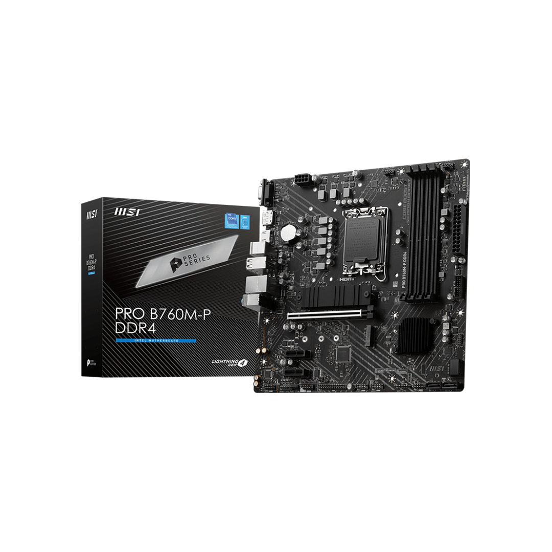 MSI PRO B760M-P DDR4 Micro ATX MotherboardIntel B760 Chipset LGA