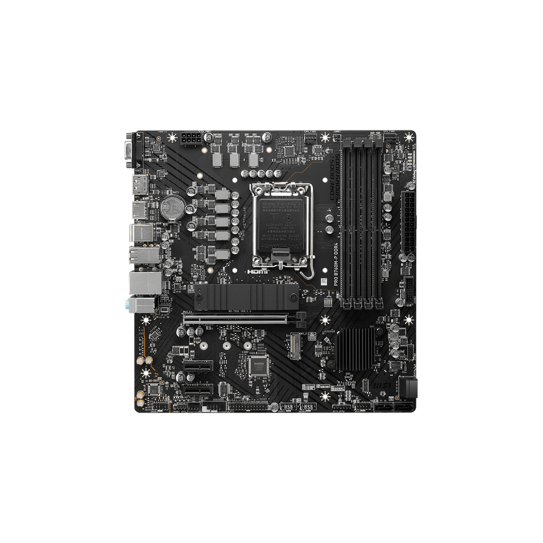 MSI PRO B760M-P DDR4 Micro ATX MotherboardIntel B760 Chipset LGA
