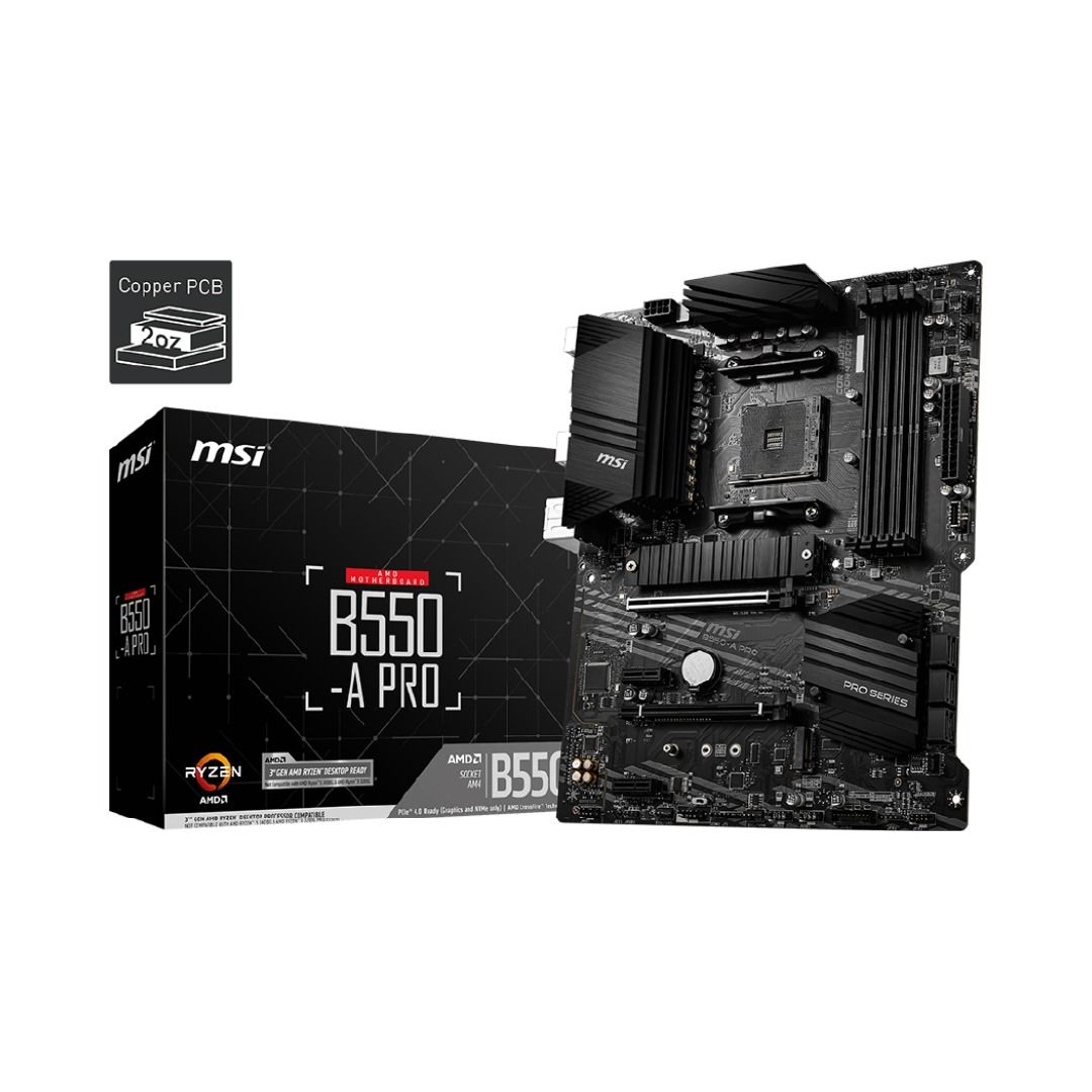 MSI B550-A PRO ATX Motherboard AMD Ryzen SocketAM4 B550 Chipset