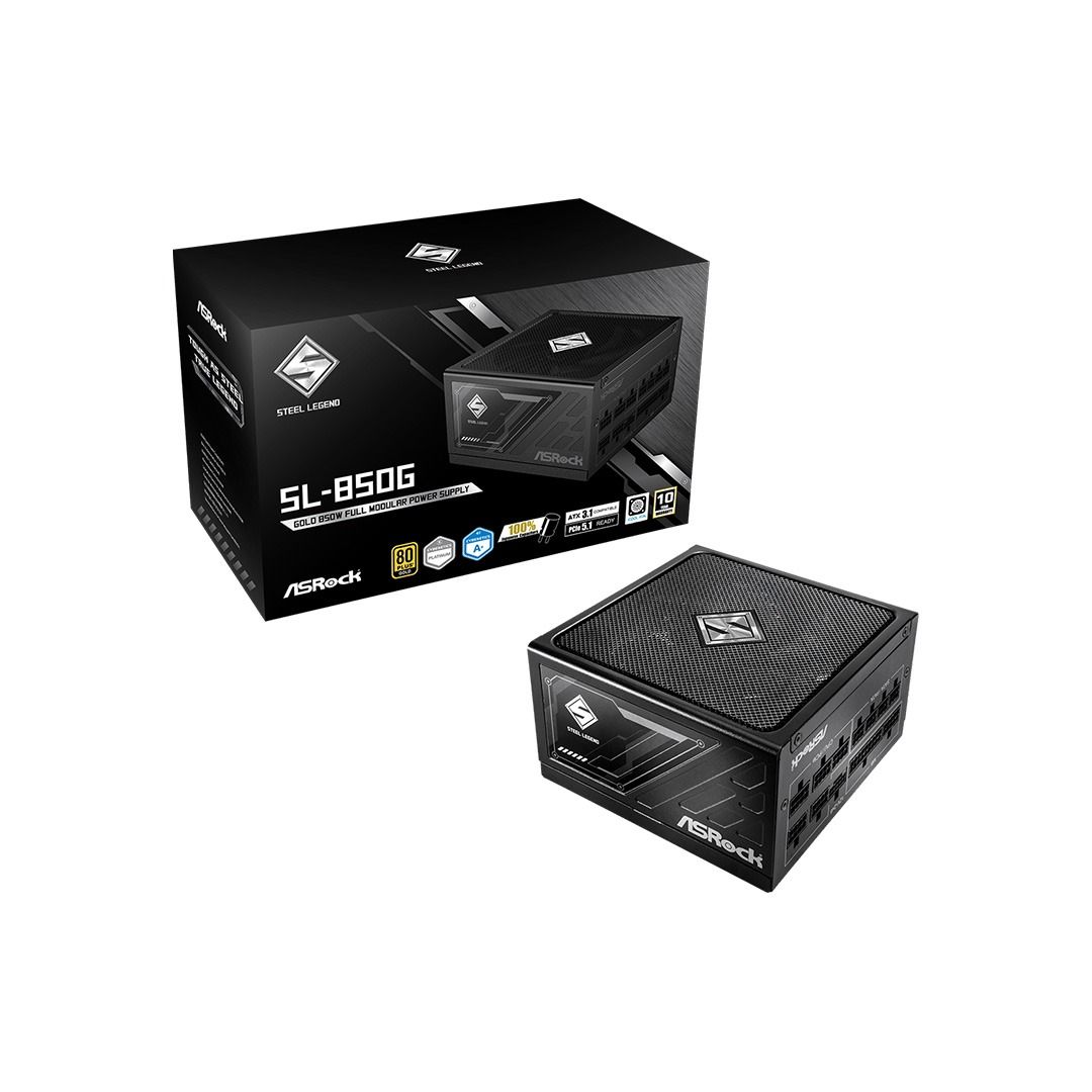 ASRock SL-850G Steel Legend 850W 80+ Gold Power Supply ATX 3.1