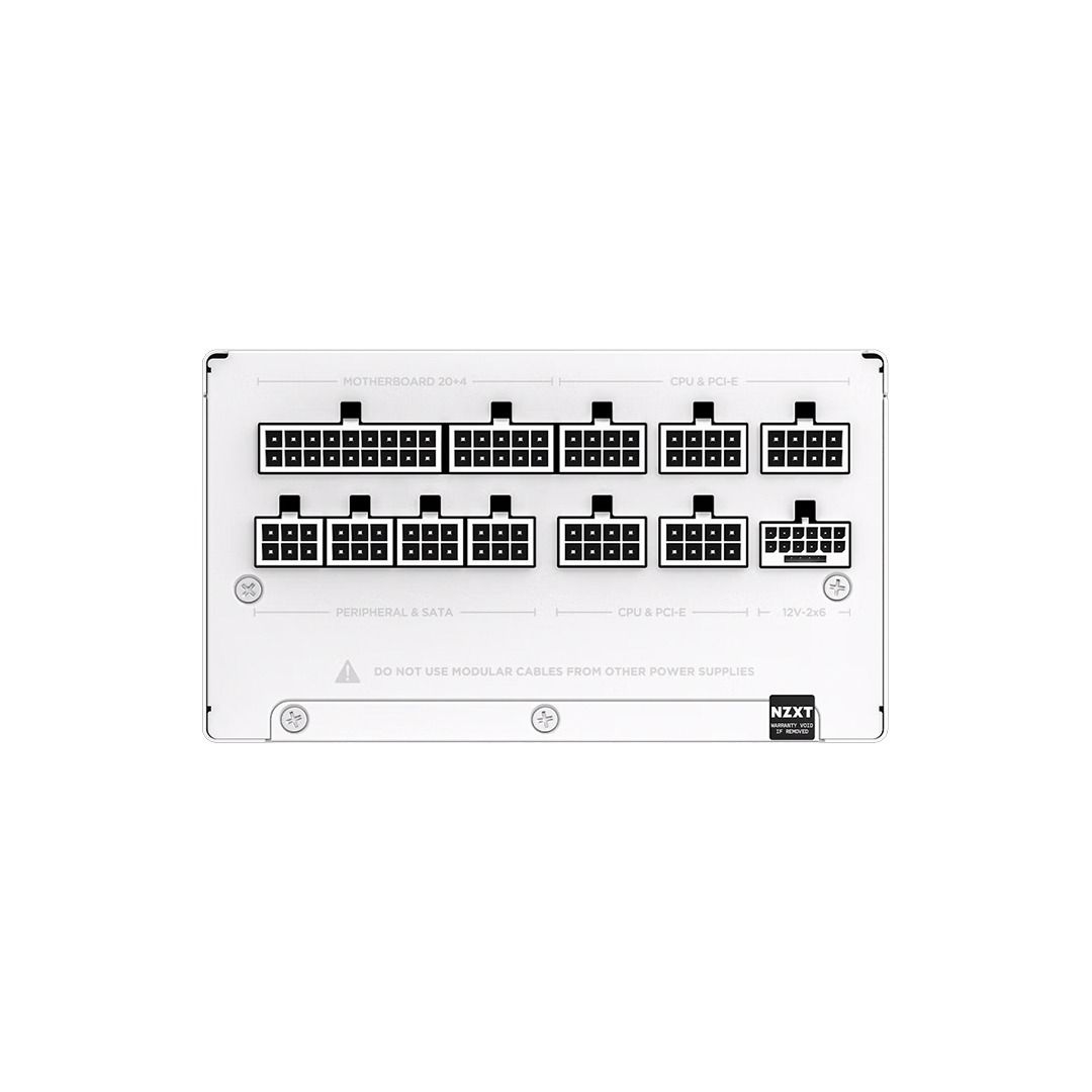 NZXT C850 Gold 850W White Fully Modular ATX 3.1 Power Supply 80