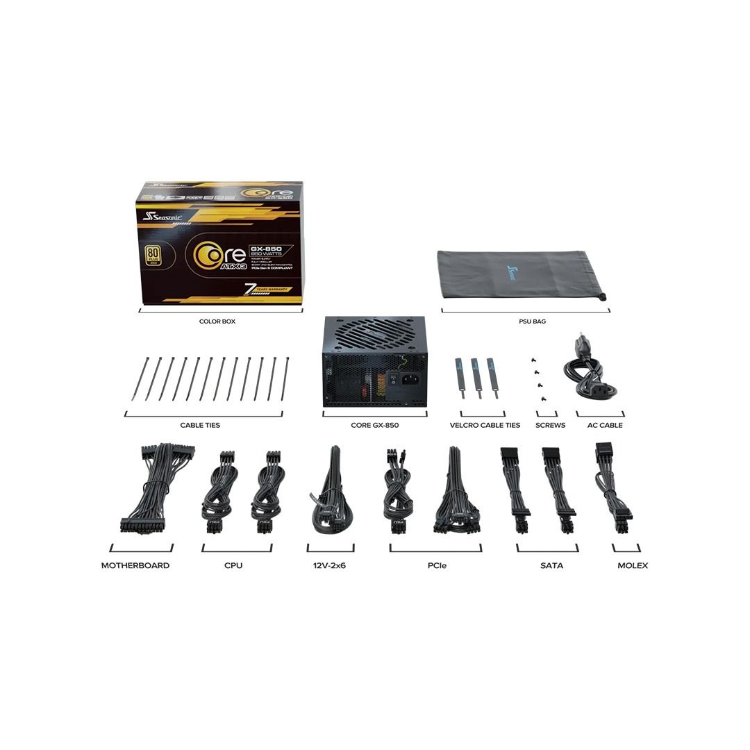 Seasonic SRP-CGX851-A5A32SF Core Gx-850 850w 80+ Gold Full-modular