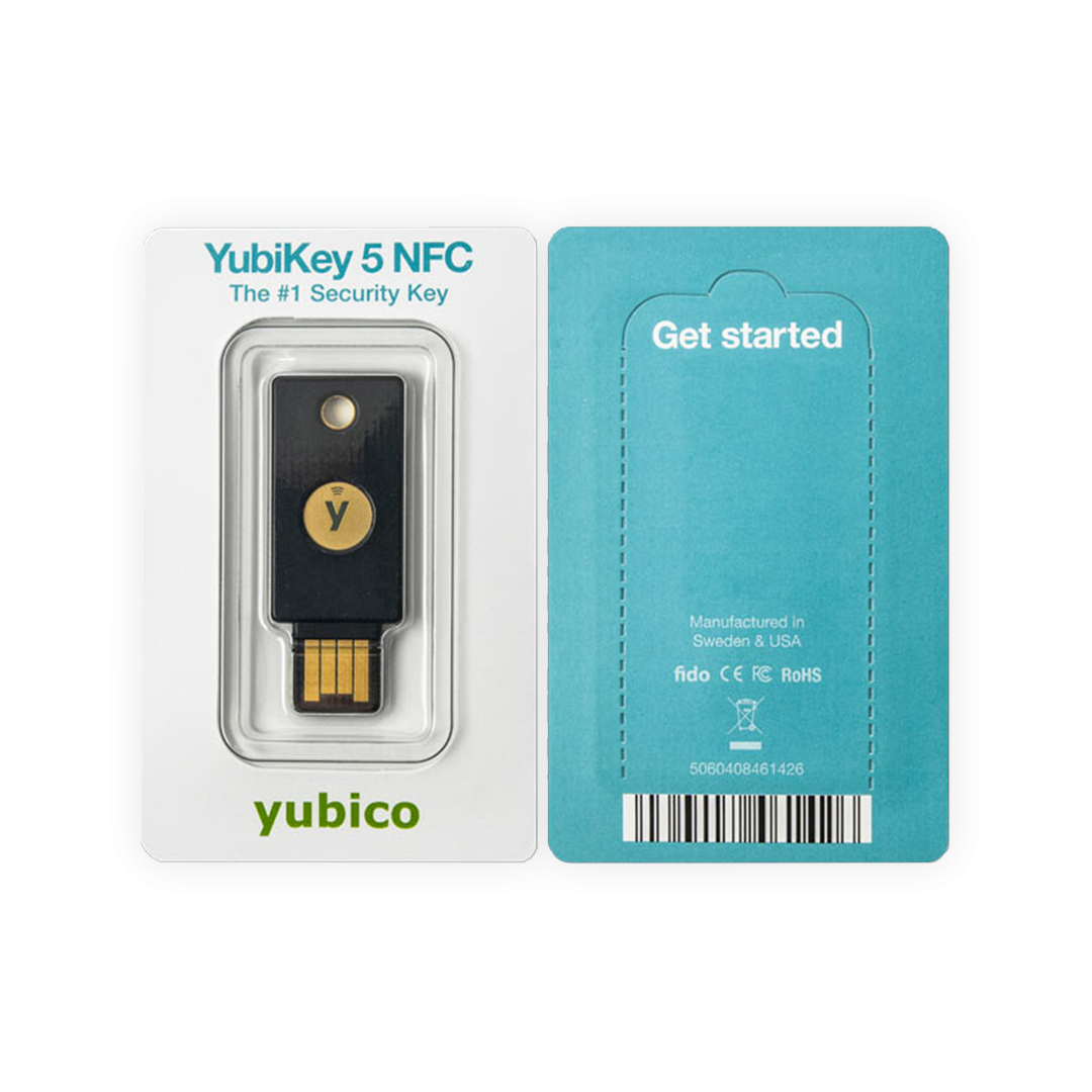 Yubico YubiKey 5 NFC Hardware Based Authentication USB and NFC