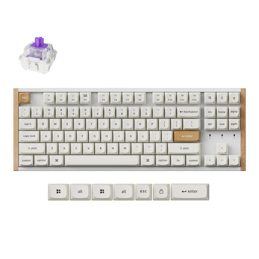 Keychron K8 HE キーボード 日本語配列 磁気スイッチ ホワイト Keychron K8H-Q1 K8 HE Wireless Magnetic SwitchCustom Keyboard