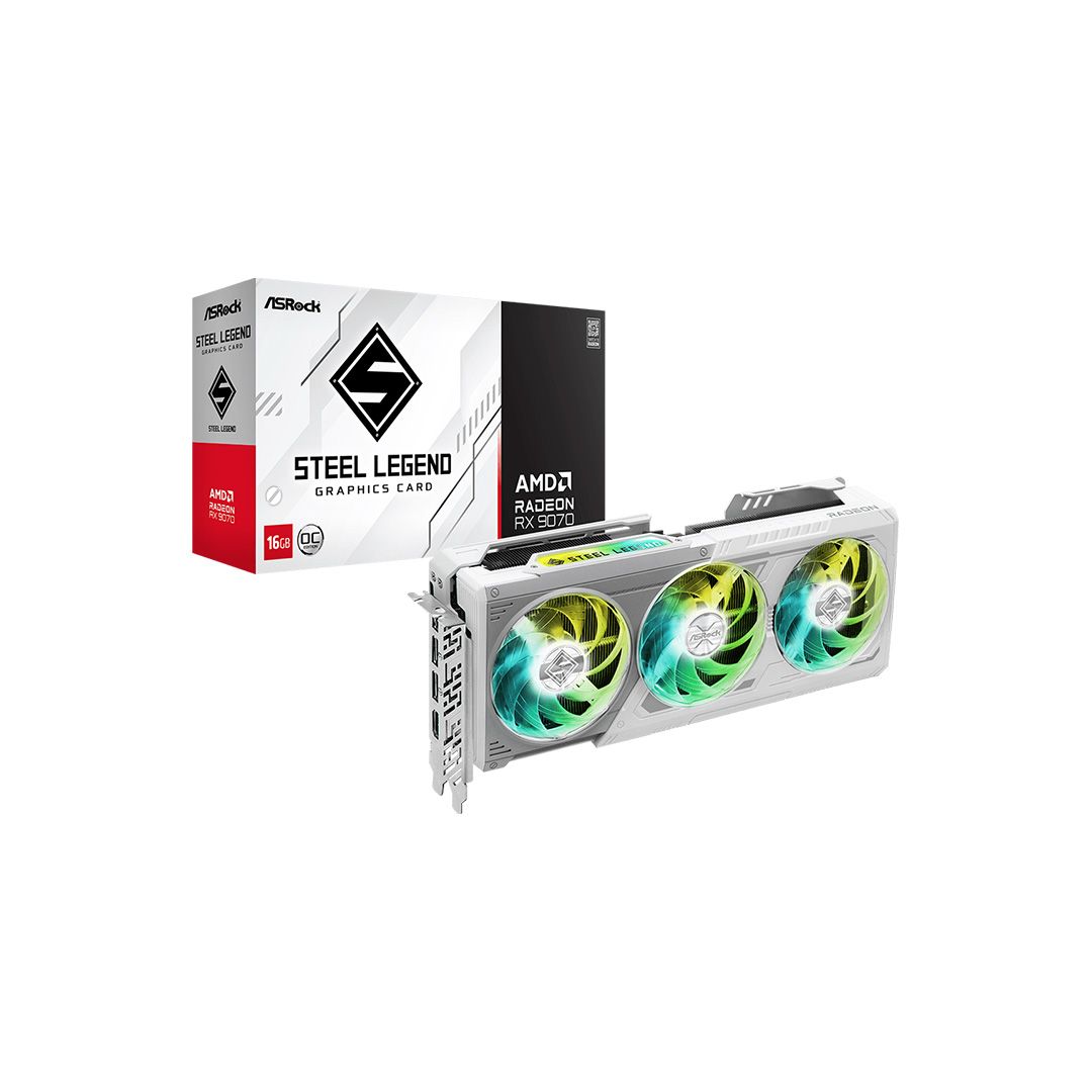 ASRock RX9070 SL 16GO AMD Radeon RX 9070 Steel Legend 16GB