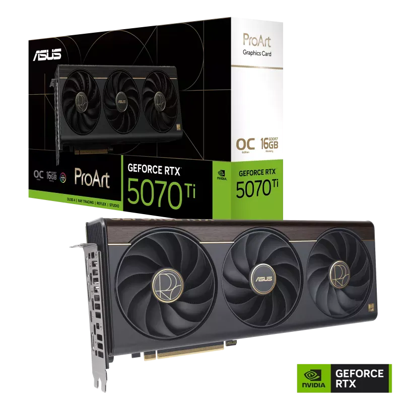 ASUS ProArt RTX 5070 TI OC Gaming 16GB Graphics Card 16GB GDDR7
