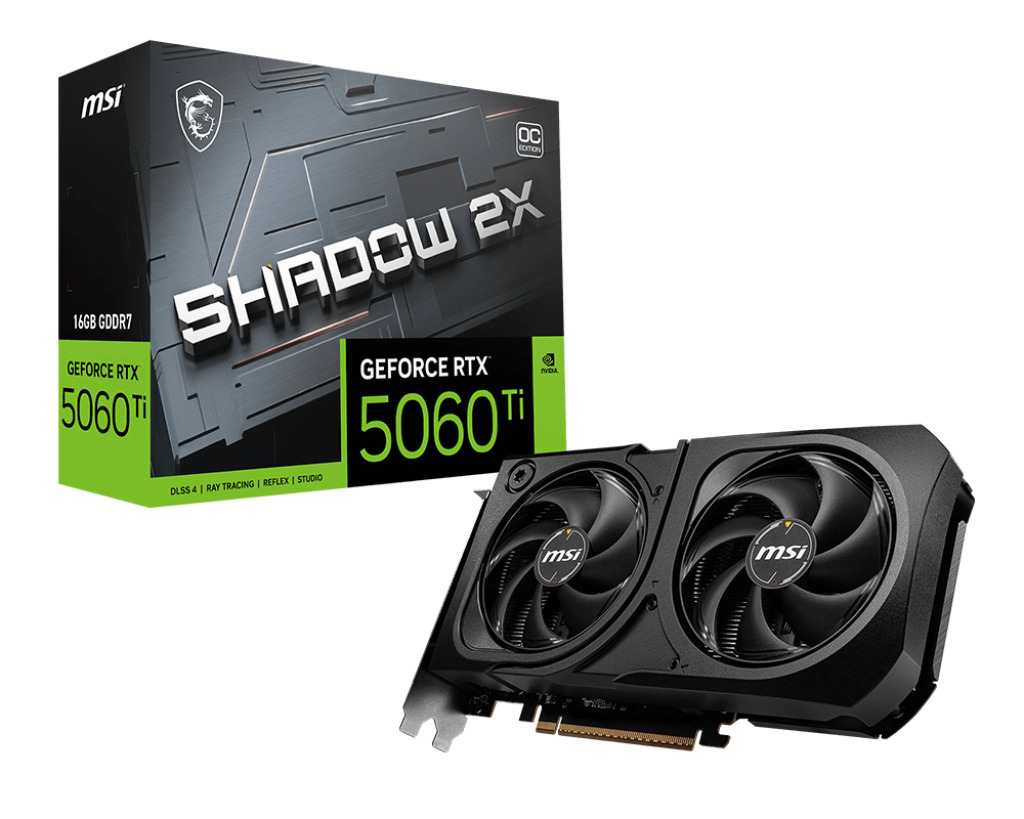 MSI G506T-16S2CP NVIDIA GeForce RTX 5060 Ti SHADOW 2X OC PLUS