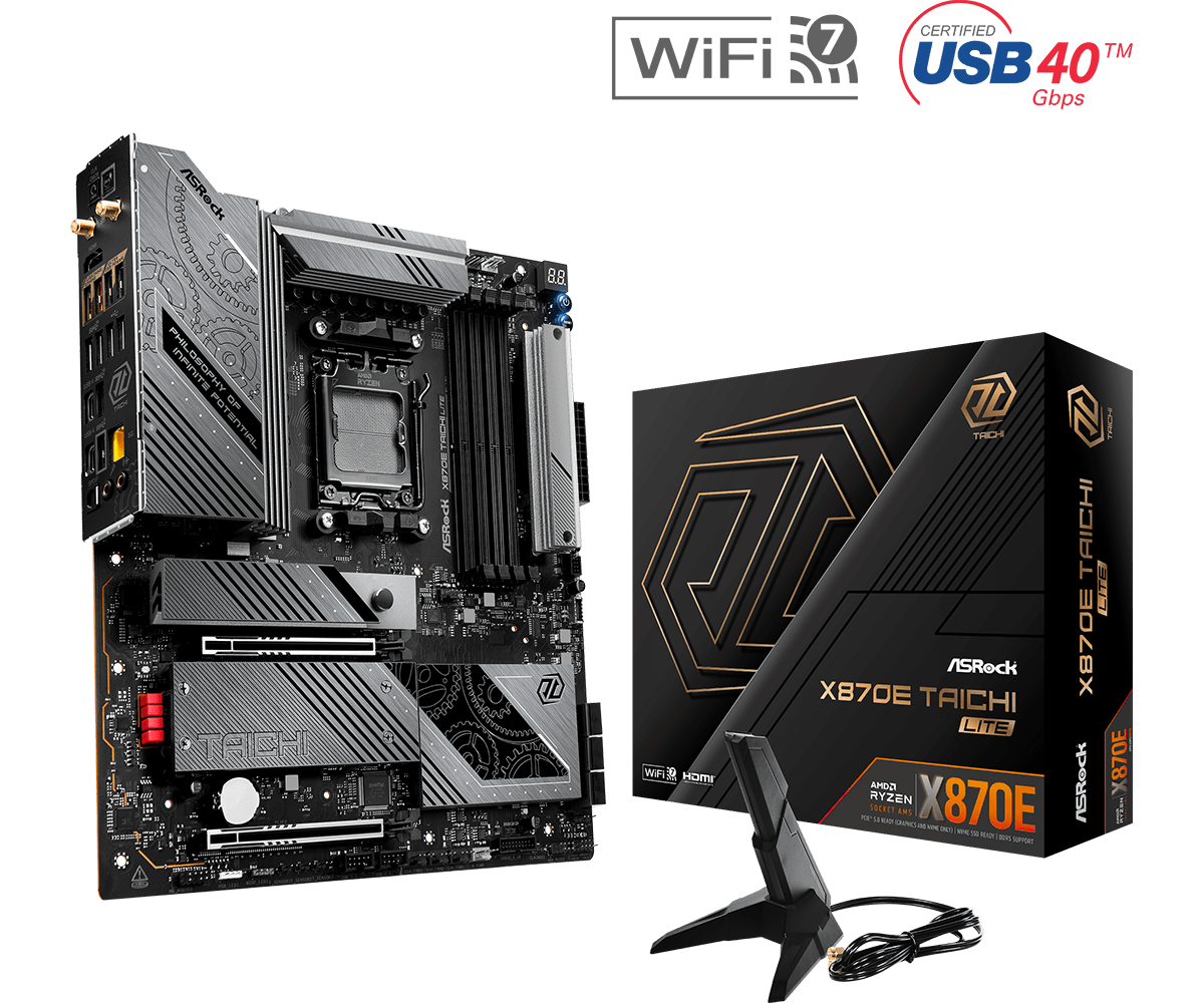 ASRock X870E TAICHI Lite EATX Motherboard Ryzen 9000/7000 Socket