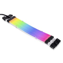 Lian Li Strimer Wireless 24P ARGB ケーブル Amazon.com: LIAN LI ADDRESSABLE RGB STRIMER Plus 24-PIN