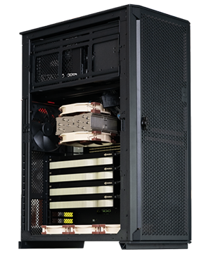 ai workstation system with four nvidia rtx pro 6000 blackwell server edition