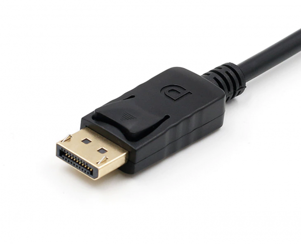 DisplayPort cable end top view
